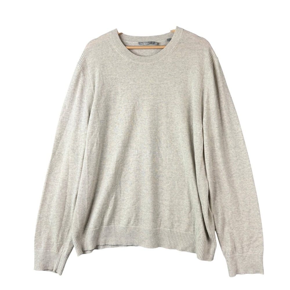 Vince Mens XXL Heather Grey 100% Merino Wool Crew Neck Sweater M54566821